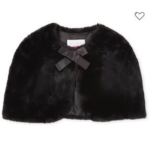 Children’s Place Faux Fur Black Cape(Size L 10/12)